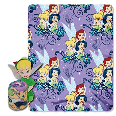 Disney, Tinkerbell, Autumn 40-Inch-by-50-Inch Fleece Blanket with Character Pillow by The Northwest Company