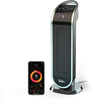 Atomi Smart WiFi Portable Tower Space Heater - 2nd Gen, 1500W, Oscillating, 750 Sq. Ft. Coverage, Compatible with Alexa, Google Assistant and the Atomi Smart App