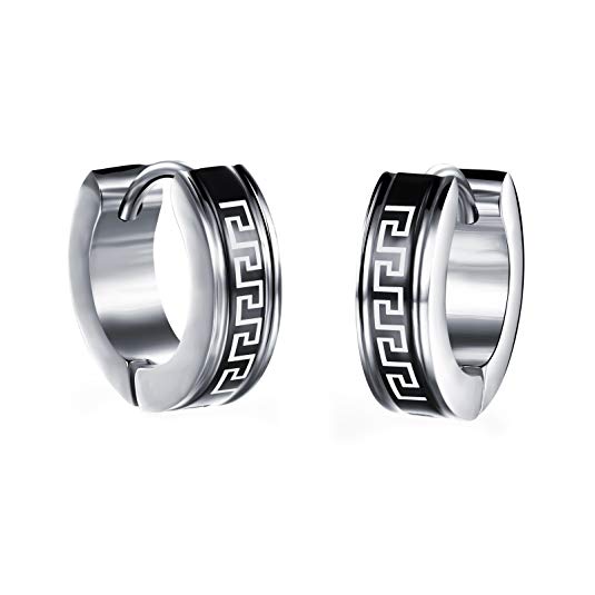 JC Fashion Jewelry Stainless Steel Hoop Earrings for Men Women Stud Earring