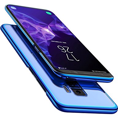 Galaxy S9 PLUS Cases, High Transparent Protective Hard Case Electroplated for Samsung Galaxy S9 PLUS Slim Shockproof Lightweight Protective Shell Cover For Samsung Galaxy S9 PLUS By Ainope (Blue)