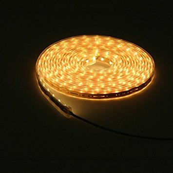 16.4 Feet 300 SMD LED Flexible Strip with Waterproof Sleeve, 12 Volt Warm White LED Ribbon By Ledwholesalers, 2047ww-31k