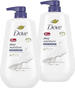 Dove Deep Moisture Body Wash with Pump, for nourishing the driest skin, 905ml (Pack of 2)