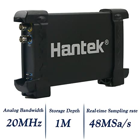 Hantek USB Digital Storage Oscilloscope 2 CH 20MHz 48MSa/s Portable Oscilloscope (6022BE)