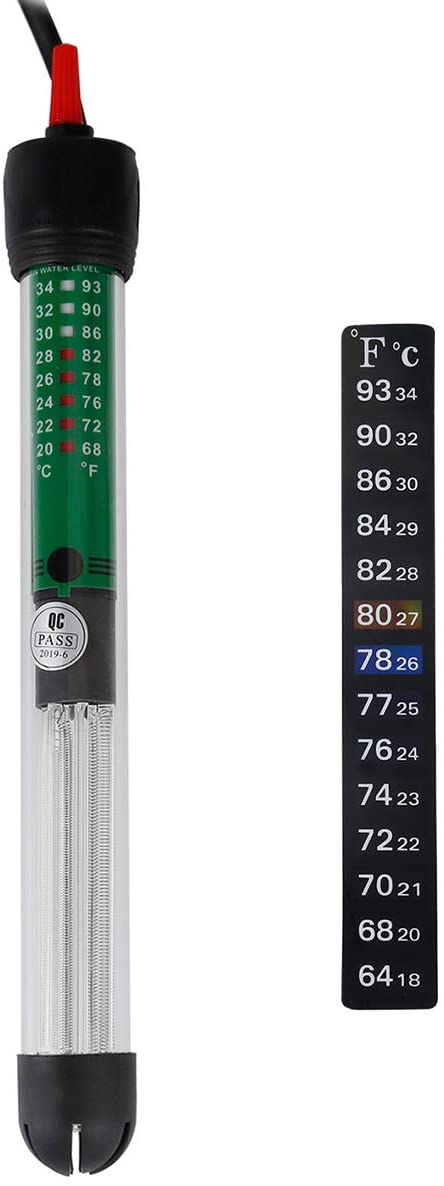 Uniclife 100 W Submersible Aquarium Heater HT-6100 with Thermometer for 20 Gallon Fish Tank