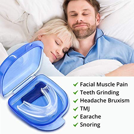 Anti-Snoring Solution Snore Stopper Anti Storing Mouth Guard, Safe Mouthpiece Improves Quality of Sleep, Deeper, Quieter Sleep at Night, Prevents Bruxism Teeth Grinding