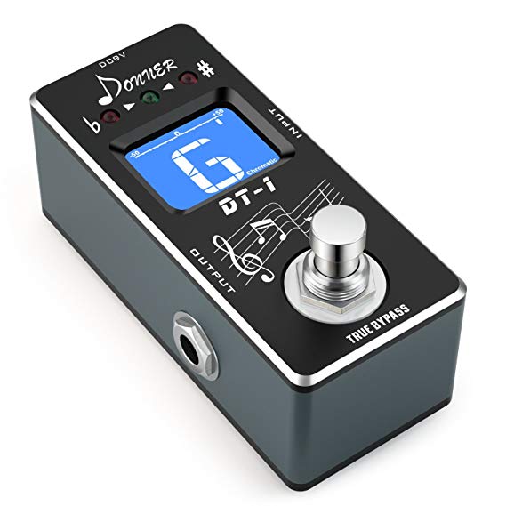 Donner DT-1 Guitar Chromatic Auto Pedal Tuner with LCD Display True Bypass