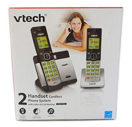 VTech 2 Handset Cordless Phone System with Caller ID and Call Waiting CS5119-2