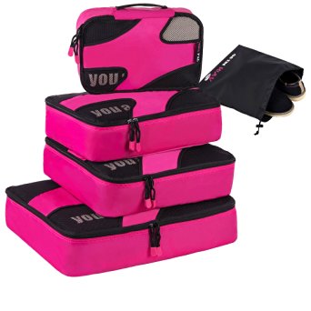 Packing Cubes-4 Set Travel Luggage Packing Organizers with Laundry Bag