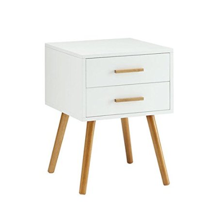 Convenience Concepts Oslo 2 Drawer End Table, White