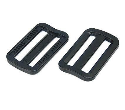 12pcs 1-1/2" Plastic Black Curve Slider Tri-Glide Adjust Tri-ring Buckles For Dog Collar Harness Backpack Straps FLC129