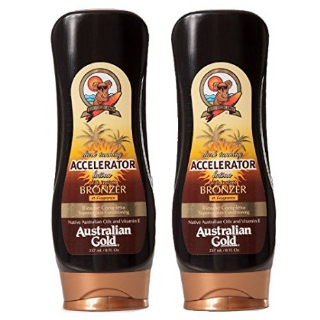 2 Pack Dark Tanning Accelerator Lotion with Bronzer