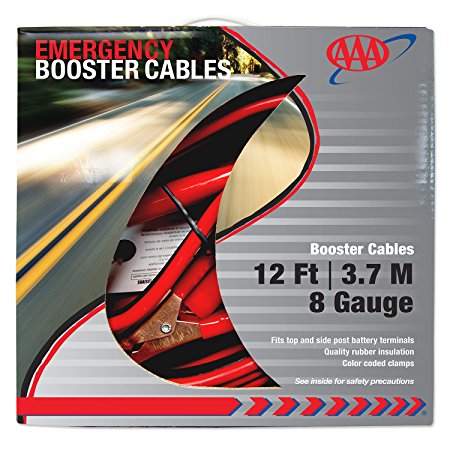 AAA 4324AAA Medium Duty 12' 8 Gauge Booster Cable