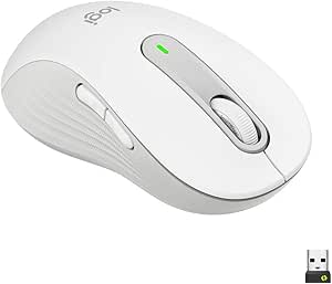 Logitech Signature M650 L Left Souris sans fil - Pour Grandes Mains Gauches, Pile 2 ans, Clics Silencieux, Boutons de Côtés Programmables, Bluetooth, PC/Mac/Multi-Device/Chromebook - Blanc