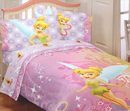 Disney Fairies Tinkerbell Whimsy Tink Full Sheet Set