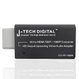 J-Tech Digital  Wii to HDMI 720p  1080p Converter Hd Output Upscaling Video Audio Adapter Black- Supports All Wii Display Modes Black
