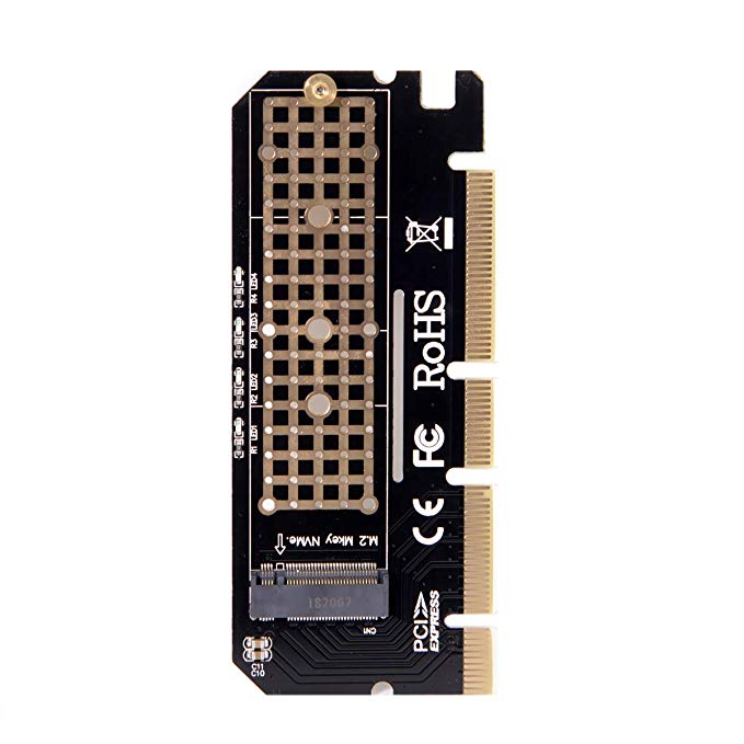 cablecc NGFF M-Key NVME AHCI SSD to Motherboard PCI-E 3.0 16x 4X Adapter for XP941 SM951 PM951 970 960 EVO SSD