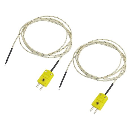 URBEST®2 Pcs K Type 800C Wire Lead Measuring Thermocouple Sensor 1M 3.3Ft