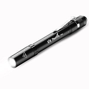 ThorFire PF04 LED Flashlight MAX 210 Lumen Cree XP-G2 R5 LED Pen Light Mini EDC Pocket Torch Use Two AAA Batteries Not Included, Upgraded Version