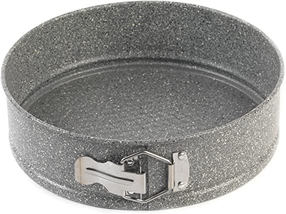 Salter BW02783G Marble Collection Carbon Steel Spring Form Baking Tray| for Cakes and Cheesecakes | 24 cm | Grey, Set of 1