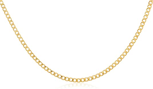 14K Gold 2.0mm Cuban/Curb Link Chain Necklace- 16-30- Yellow, White, Two Tone Or Rose Gold