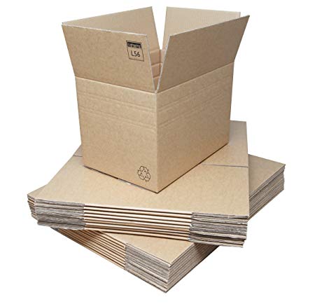 Double Wall Cardboard Boxes - Multi-Depth - 457x305x305mm (18x12x12ins). 20 / Pack. Strong Flatpacked Medium Cartons for Moving/Shipping/Storage. Crush-Resistant Brown Corrugated Board with Kraft Finish & Lid Flaps. Easy to Fold & Assemble. Adjustable Multi Depth Box, with 2 Pre-scored Creases, can be Folded to Height Needed. Recyclable. Fast Delivery