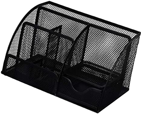 Mesh Office Supplies Desk Organizer Caddy, Black (Update Version)