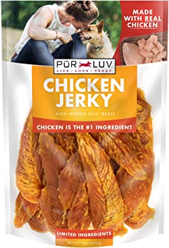 Pur Luv Real Chicken Jerky Dog Treats, Brown