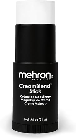 Mehron Makeup CreamBlend Stick, WHITE (.75oz)