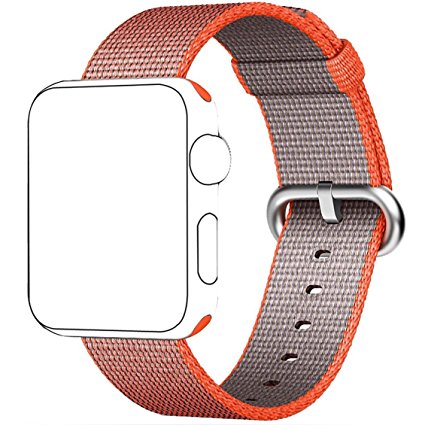 Apple Watch Woven Nylon Band, Aokay Durable Comfortable Replacement Strap Wristband with Stainless Steel Buckle for Apple Watch Series 2 Series 1