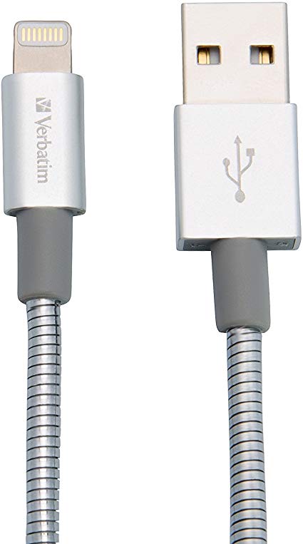 Verbatim 48864 30 cm Stainless Steel Lightning Cable - Silver