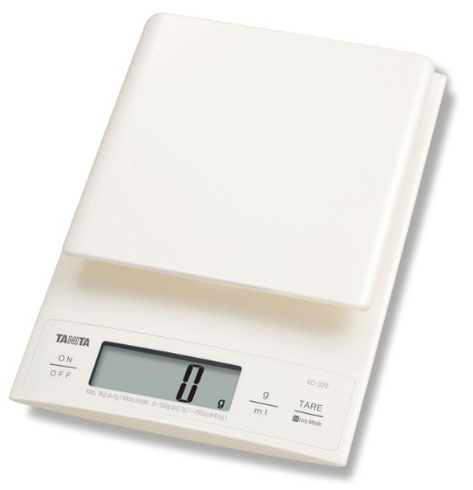 Tanita KD320WH33 Kitchen Scales 3 kg with 01 g Fine Increments