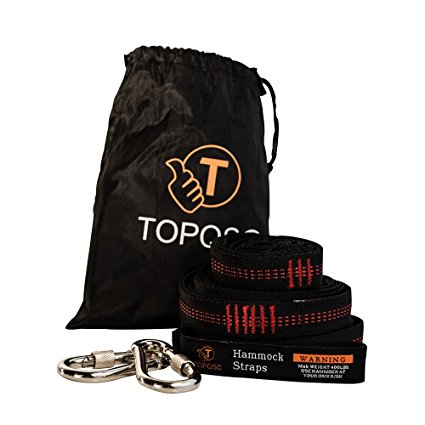 TOPQSC Hammock Straps For Tree For Campers Outfitters Long Ultralight Adjustable Heavy Duty for All Camping Hammocks (Set of 2)