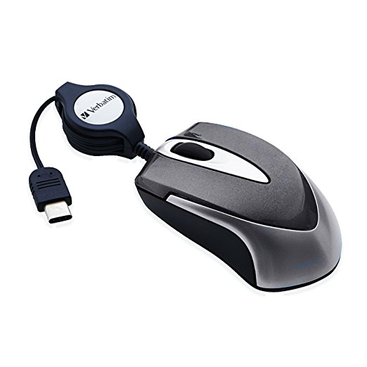 Verbatim Mini Optical Travel Mouse for USB-C Devices, Black 99235