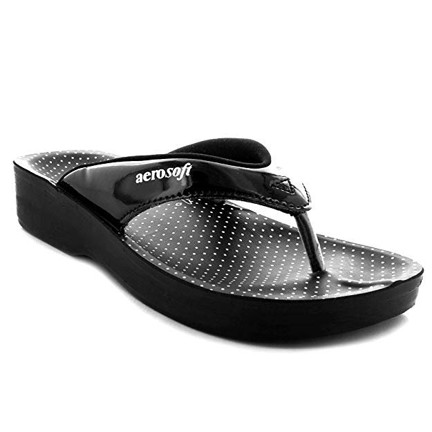 Aerosoft Womens Sandal, Sand Black, 6
