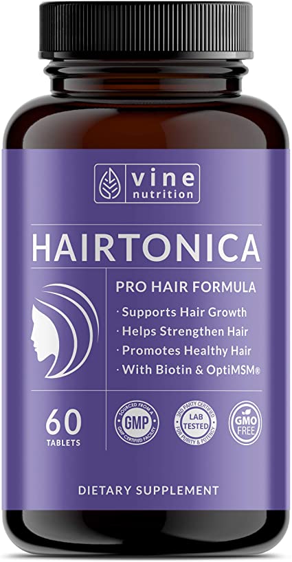Hairtonica - Hair Vitamins for Faster Hair Growth - Best Hair Growth Supplement & Hair Vitamin - Support Hair Loss & Thinning with Hair Growth Pills - Hair Supplement with Biotin 5000mcg, MSM, Keratin