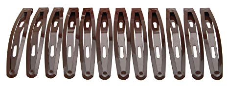 L. Erickson Oblong Metal Cliq Claq Clip & Go 12-Pack - Chocolate