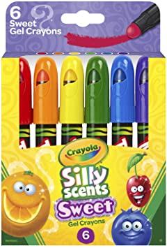 Crayola Silly Scents Gel Crayons, Twist Up Scented Crayons, 6Count, Gift for Kids, Age 3, 4, 5, 6, Multi