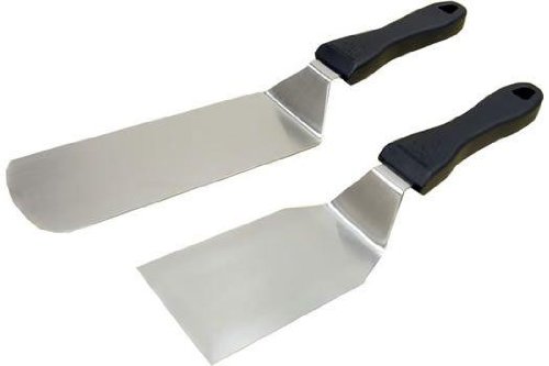 Professional Spatula Set: Stainless Steel Pancake or Hamburger Turner for Grill or Griddle