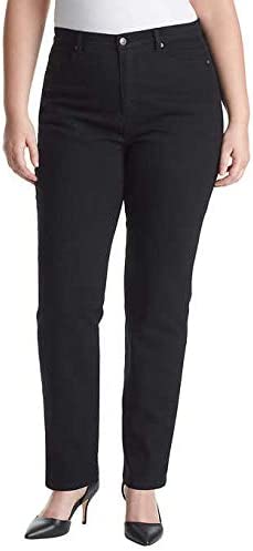 Gloria Vanderbilt Women's Classic Amanda High Rise Tapered Jean |High Waist| Stretch Fabric|- Black 18 Plus Short