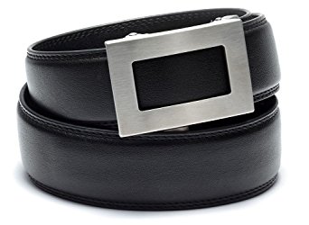 Men’s Leather Ratchet Belt | “Icon” Stainless Steel Buckle