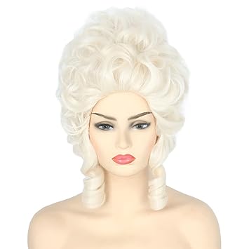 Topcosplay Blonde Short Wig Halloween Costume Cosplay Wigs for Women Baroque Beehive Wig