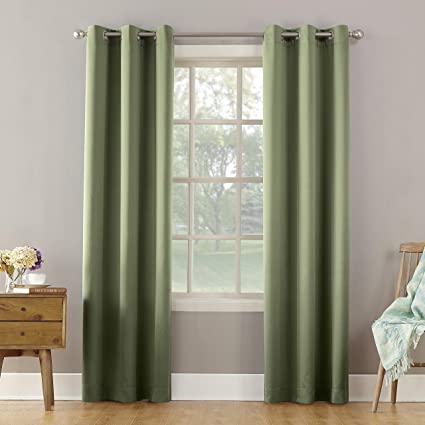 Sun Zero Becca Energy Efficient Grommet Curtain Panel 40" X 63" Sage Green