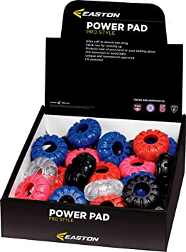 EASTON POWER PAD Bat Knob, Black, Fits Over All Baseball and Softball Bat Knobs To Reduce Bat Sting, Protects Hand, Improves Grip, Give Your Game That Little Extra Power and Plate Confidence