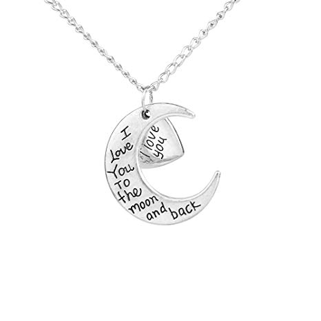 CAETLE Moon Love Pendant Necklace for Mother Women lady Girl