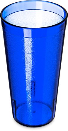 Carlisle 5220-8147 Stackable Shatter-Resistant Plastic Tumbler, 20 oz., Royal Blue (Pack of 6)