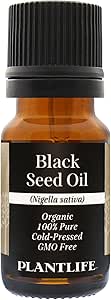 Plantlife Black Seed Carrier Oil - Cold Pressed, Non-GMO, and Gluten Free Carrier Oils - for Skin, Hair, and Personal Care - 10ml