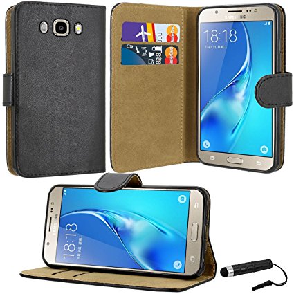 Samsung Galaxy J5 2016 Case, Premium Quality Leather Wallet Case Cover Comes with Galaxy J5 2016 Screen Protector & Stylus Pen / Galaxy J5 2016 Case
