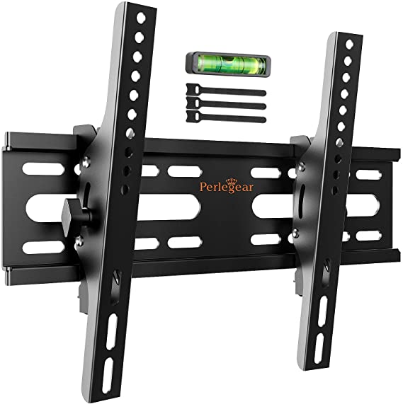 TV Wall Bracket - Sturdy Tilt TV Wall Mount for 13-42 inch TVs with Loading 45kg,Max VESA 300X300mm, Spirit Level, Cable Ties Included