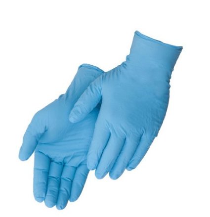 Liberty 2018W Nitrile Industrial Glove, Powder Free, Disposable, 8 mil Thickness, Large, Blue (Box of 50)