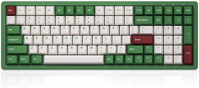 Akko 100-Key 96% Wired Mechanical Gaming Keyboard, Matcha Red Bean Themed Programmable Keyboard, PBT Doubleshot Keycaps and Anti-Ghosting (Gateron Orange Tactile Switch)